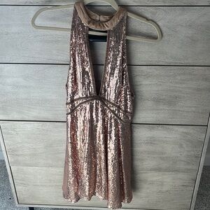 Rose gold party dress